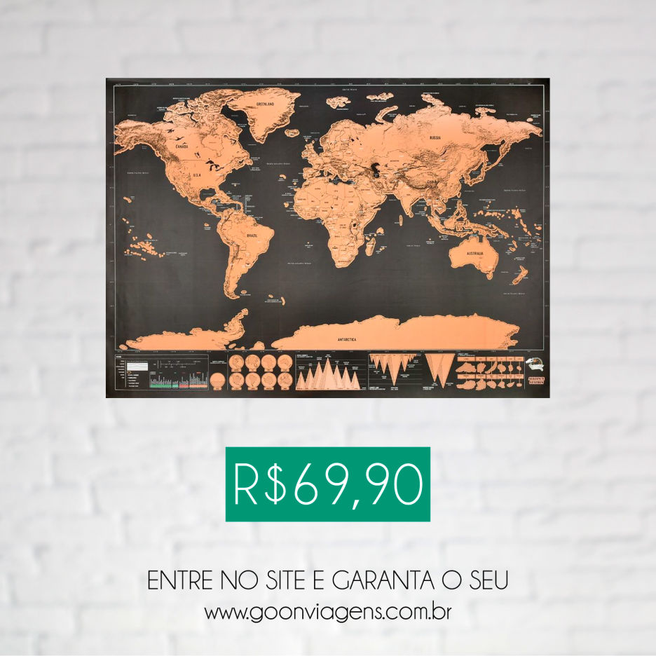 Mapa Mundi De Raspar Grande 82X59